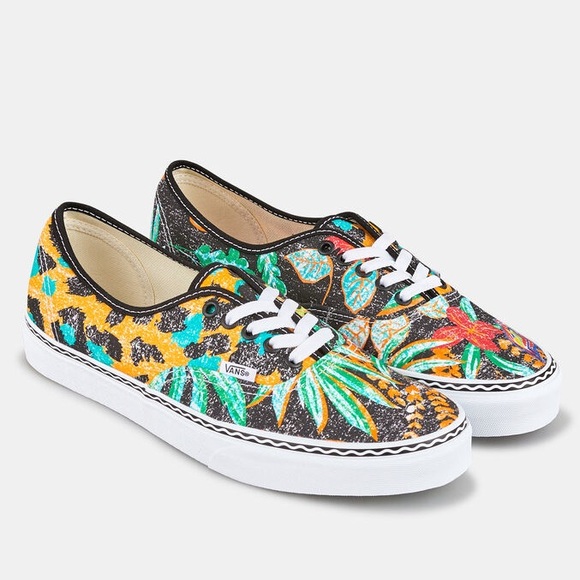 Vans x Crayola Collaboration "Van Doren Inspired" (floral/tropical) Women's Sz 7 - Picture 6 of 8